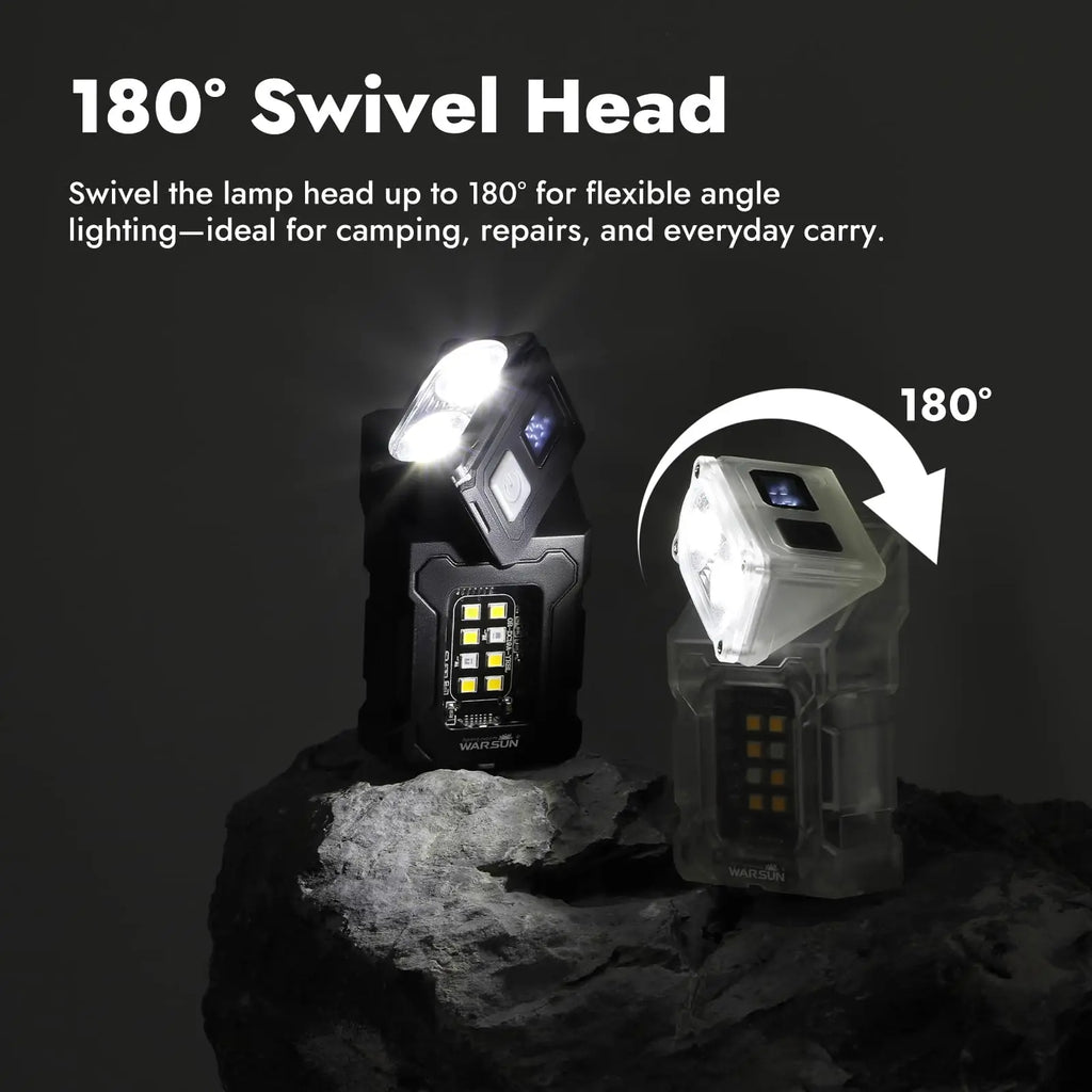 Mini LED Flashlight - Rechargeable, Magnetic, 3 Hour Battery