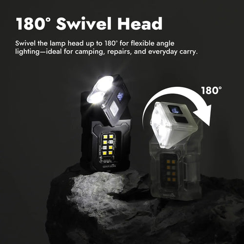 Mini LED Flashlight - Rechargeable, Magnetic, 3 Hour Battery