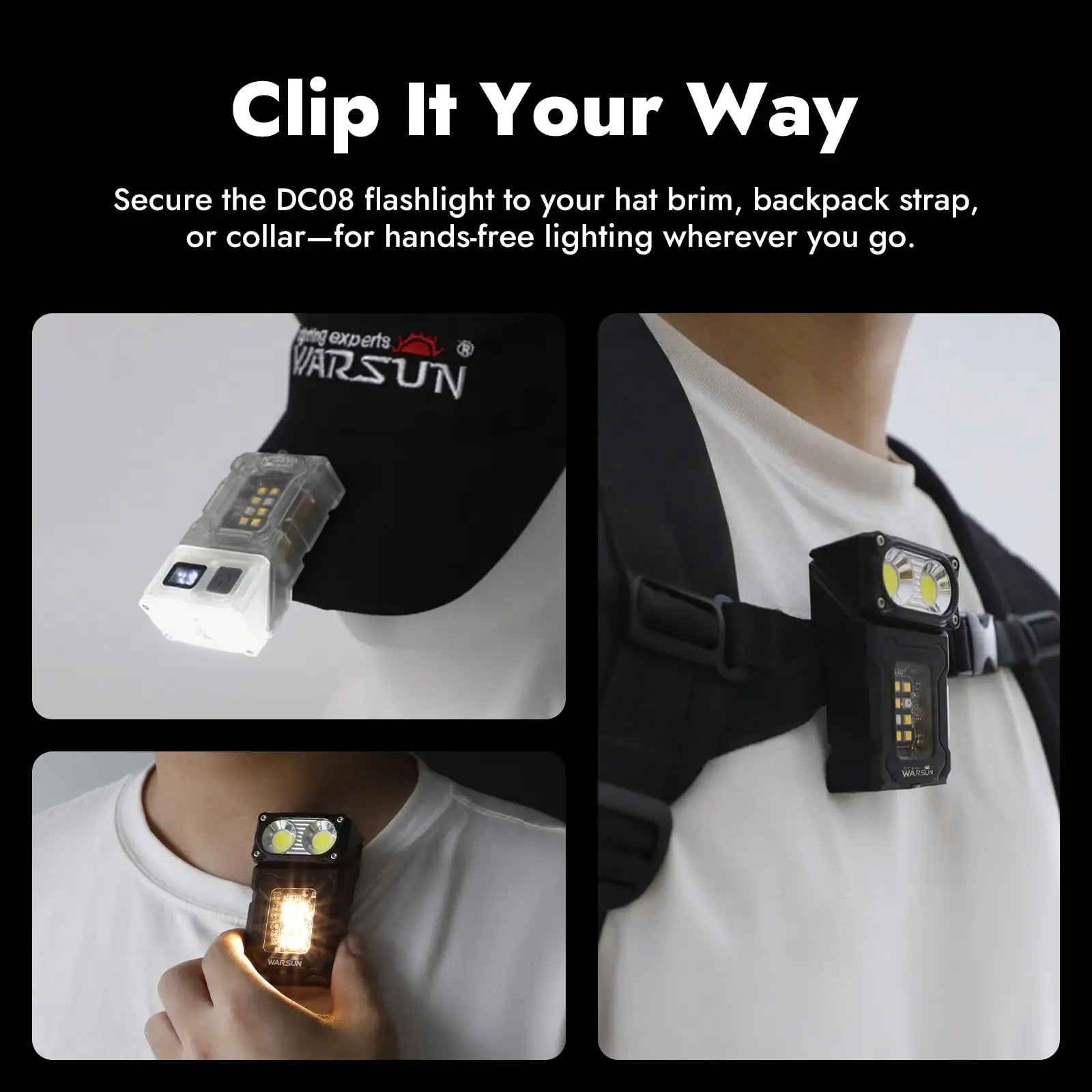 Mini LED Flashlight - Rechargeable, Magnetic, 3 Hour Battery